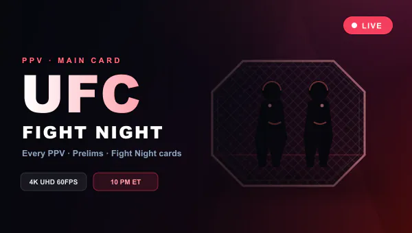UFC octagon fight night under high-voltage lights